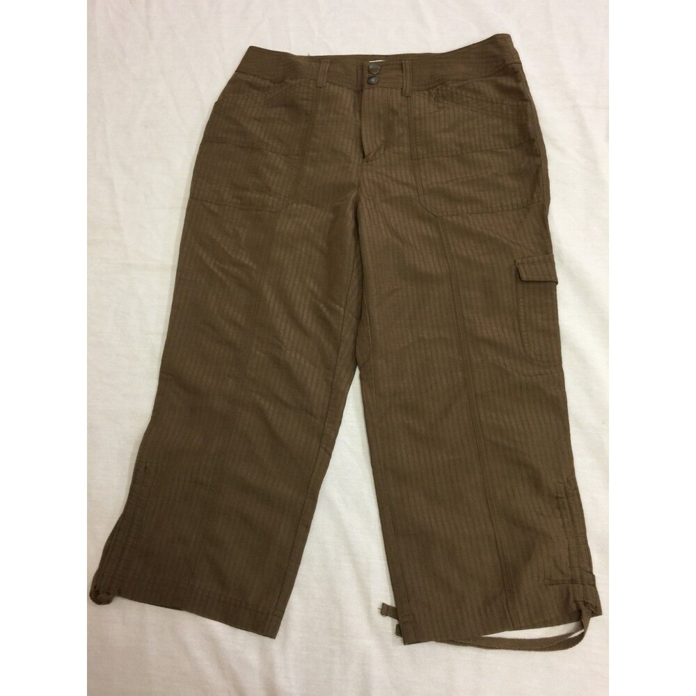 CHRISTOPHER & BANKS WOMENS CARGO CAPRIS PANTS SIZE 6